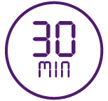 30 minutes thermometer icon